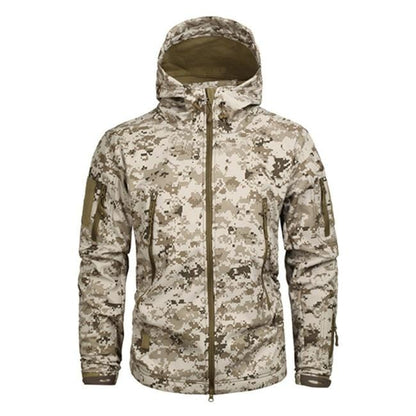 Jacket Waterproof Hooded With Zippered Pockets
