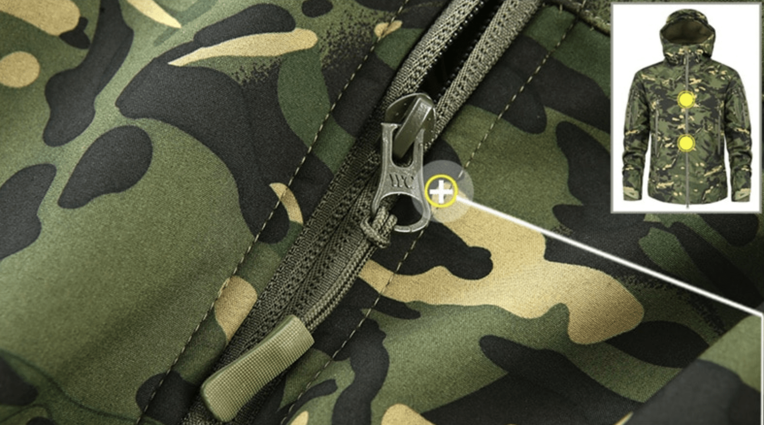 Jacket Waterproof Hooded With Zippered Pockets