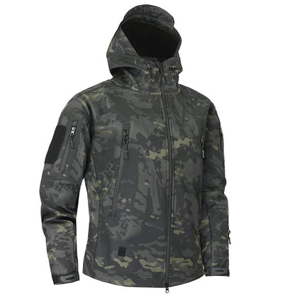 Jacket Waterproof Hooded With Zippered Pockets