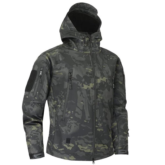 Jacket Waterproof Hooded With Zippered Pockets