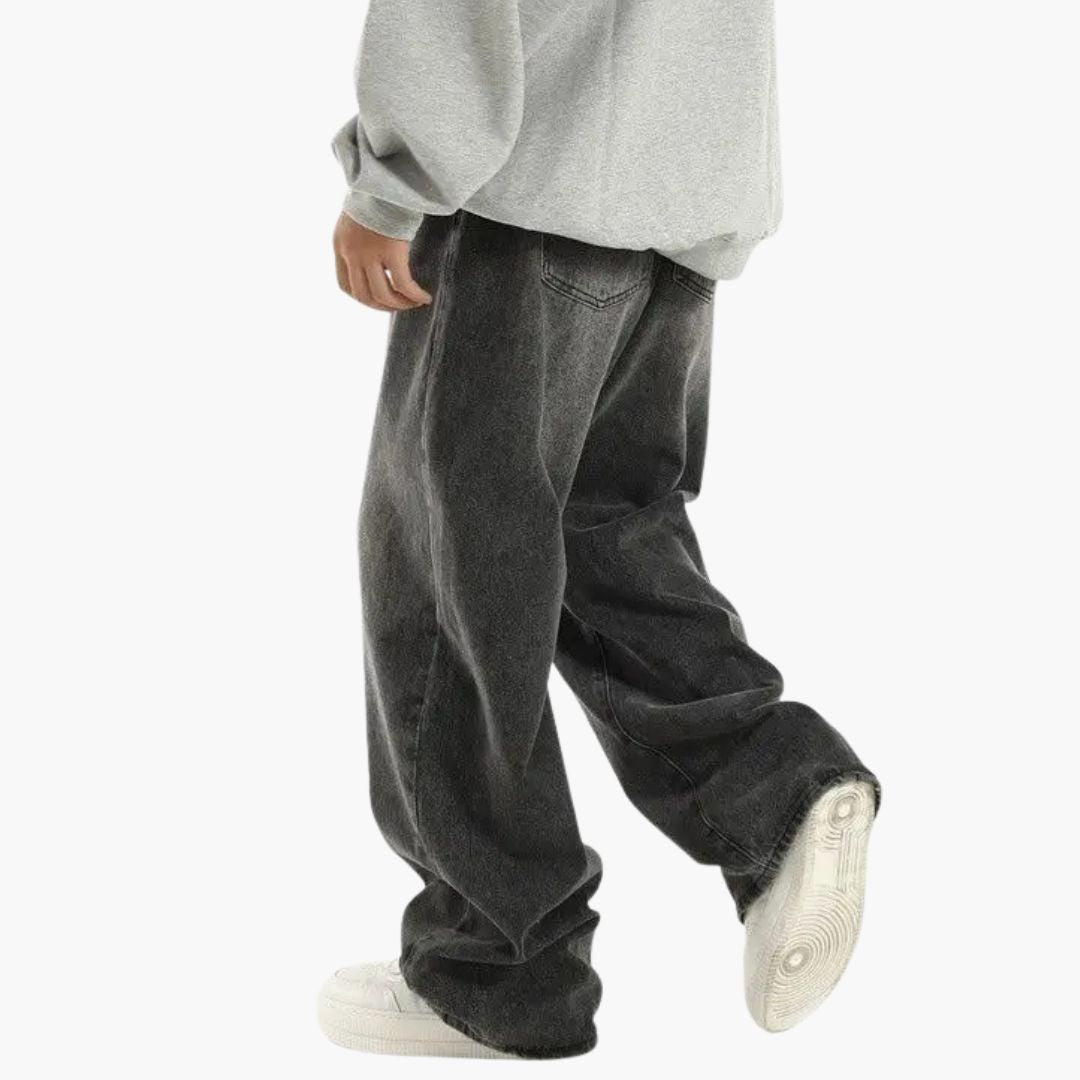 Jeans Oversized Ultra Wide Leg Streetwear Noir