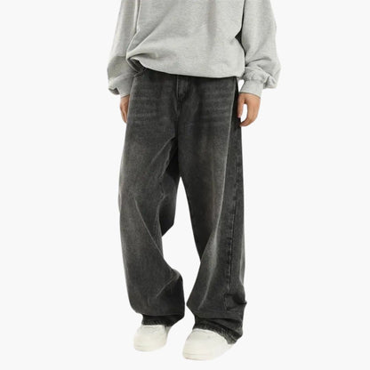 Jeans Oversized Ultra Wide Leg Streetwear Noir
