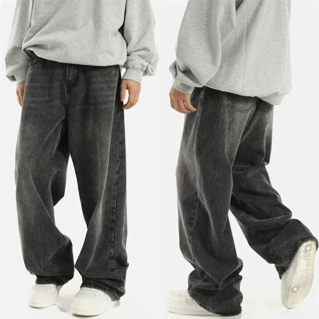 Jeans Oversized Ultra Wide Leg Streetwear Noir