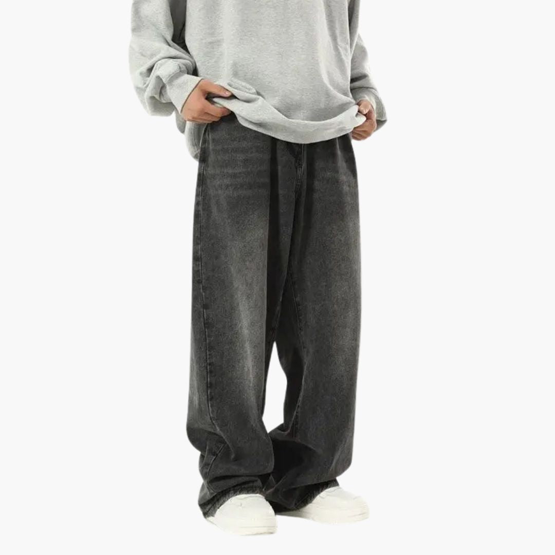 Jeans Oversized Ultra Wide Leg Streetwear Noir