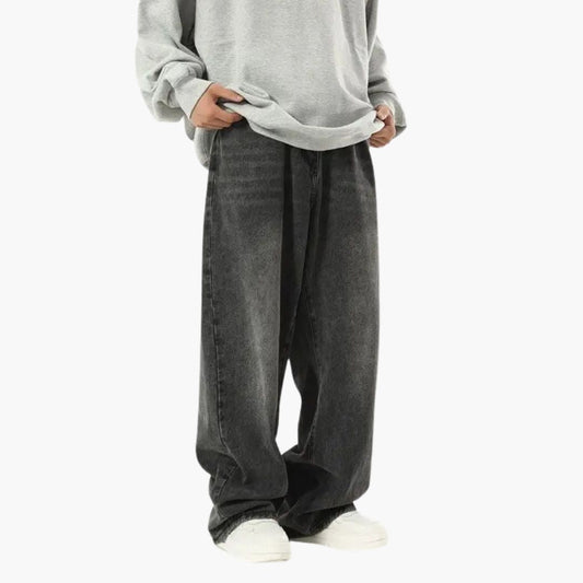 Jeans Oversized Ultra Wide Leg Streetwear Noir