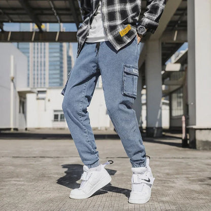 Joggers Denim Utility Breathable Elastic Waistband
