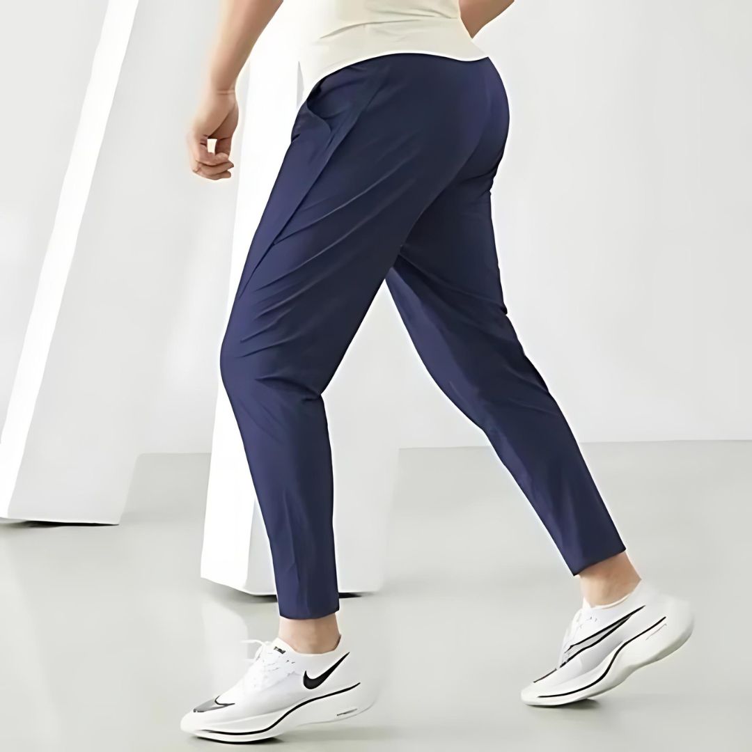 Joggers Men Moisture Wicking Tapered Zippered Pockets