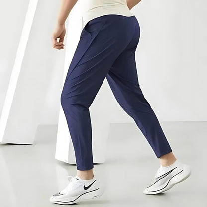 Joggers Men Moisture Wicking Tapered Zippered Pockets