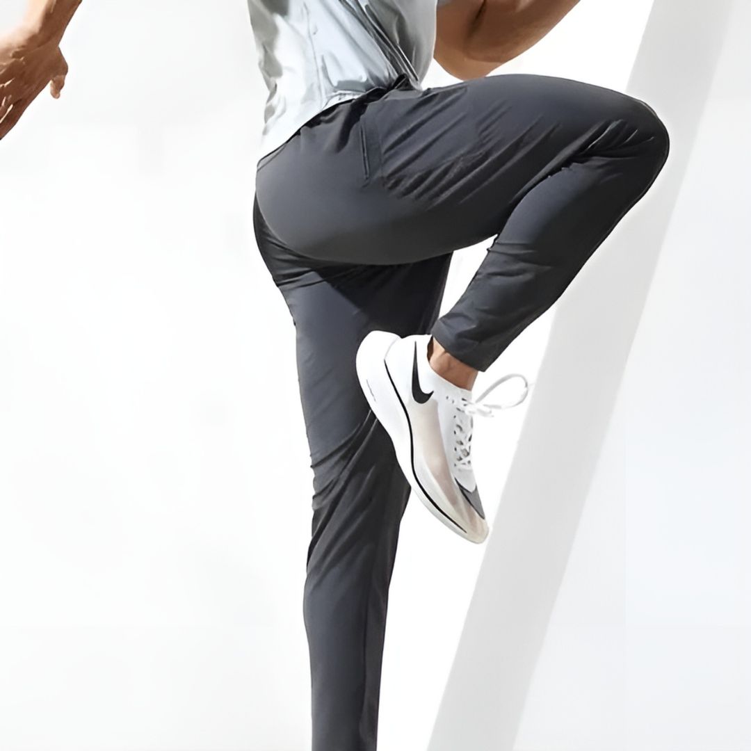 Joggers Men Moisture Wicking Tapered Zippered Pockets