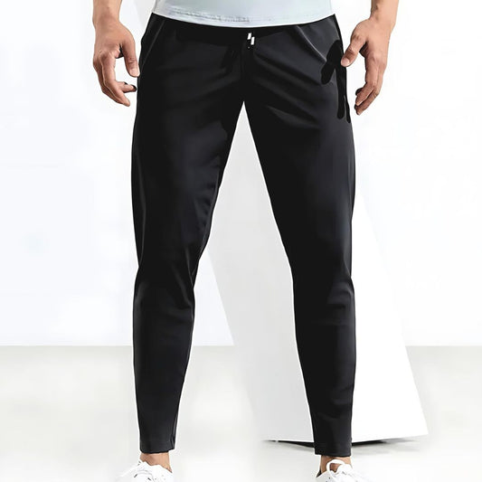 Joggers Men Moisture Wicking Tapered Zippered Pockets