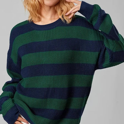 Knit Sweater Striped Relaxed Fit