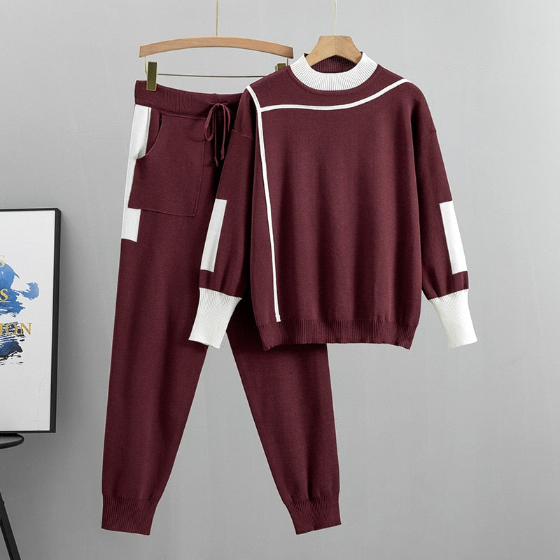 Knit Tracksuit Soft Skin Friendly Lounge Set
