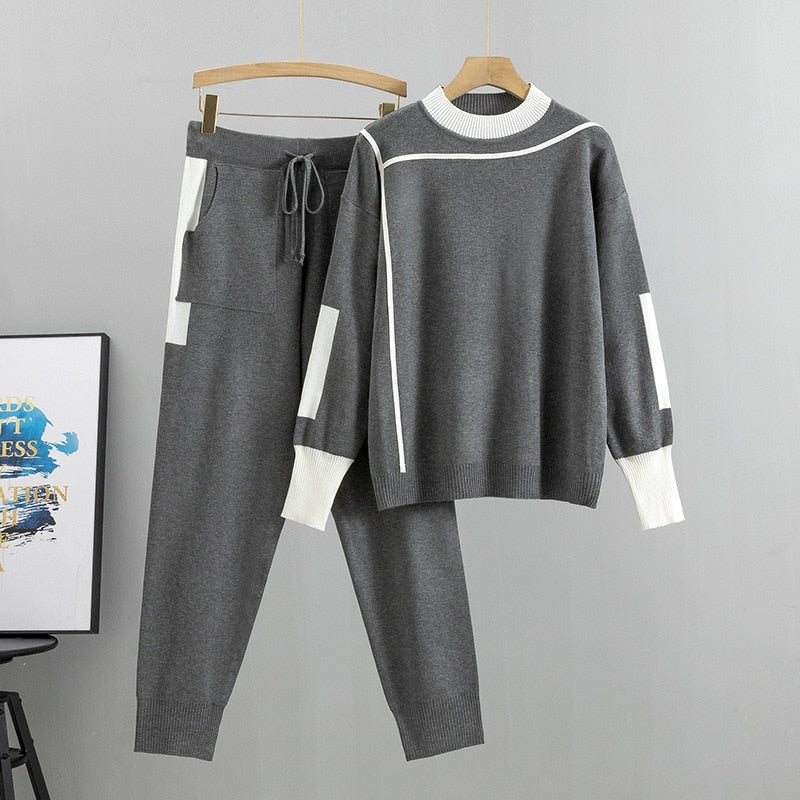 Knit Tracksuit Soft Skin Friendly Lounge Set
