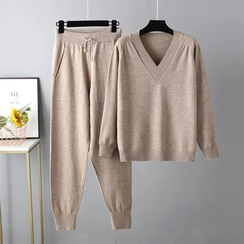 Knitted Lounge Set Ultra Soft Polyester