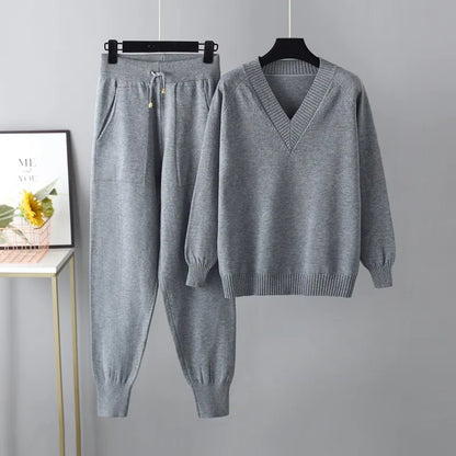 Knitted Lounge Set Ultra Soft Polyester