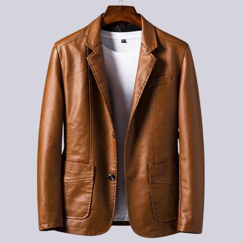 Leather Jacket Cotton Lined Lightweight