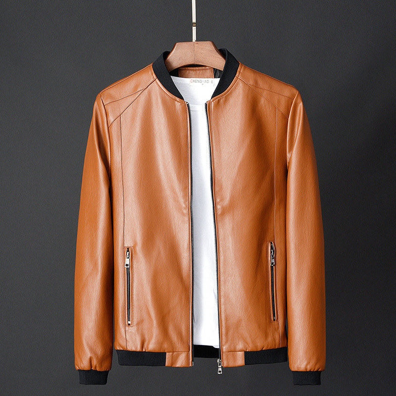 Leather Motorcycle Jacket Urban Adjustable Fit