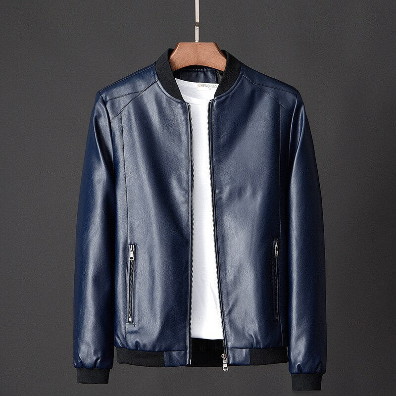 Leather Motorcycle Jacket Urban Adjustable Fit