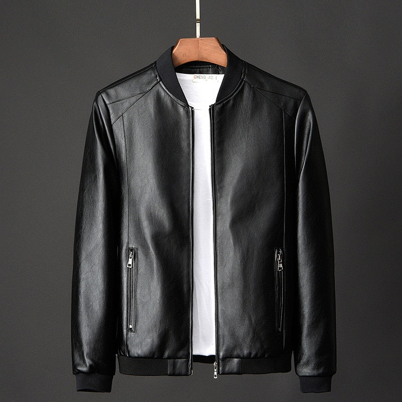 Leather Motorcycle Jacket Urban Adjustable Fit