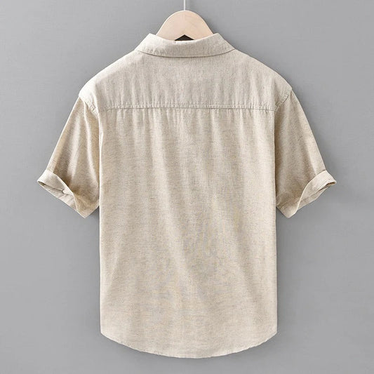 Linen Short Sleeve Shirt Mens Ultra Soft