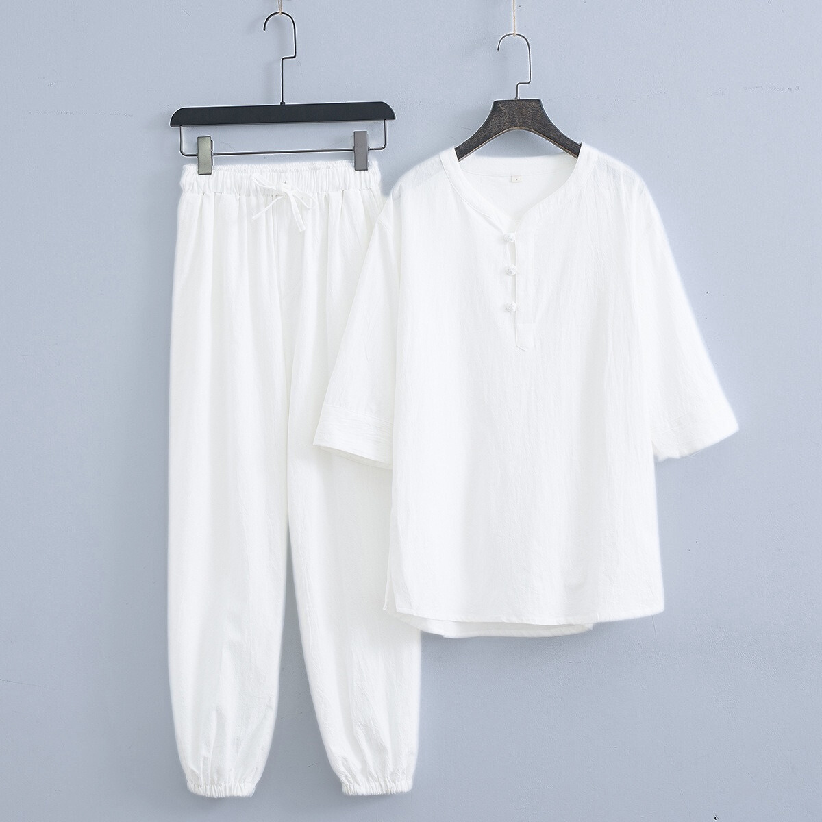 Linen Two Piece Set Soft Cotton Blend