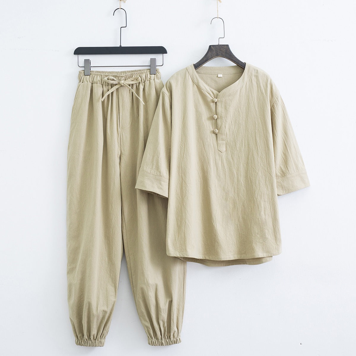 Linen Two Piece Set Soft Cotton Blend