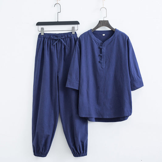 Linen Two Piece Set Soft Cotton Blend