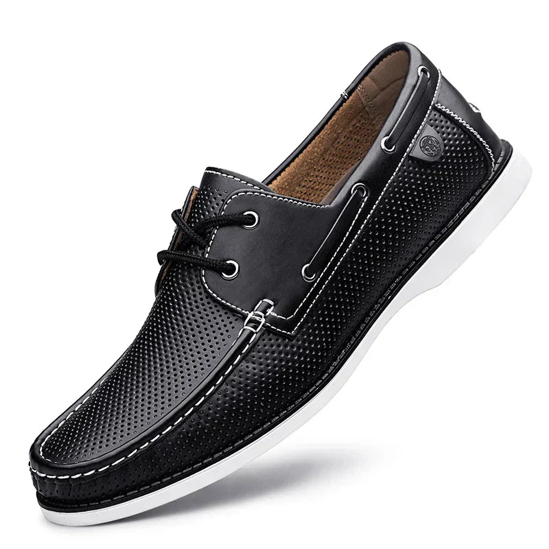 Loafers Mens Italian Leather Cushioned Arch Support