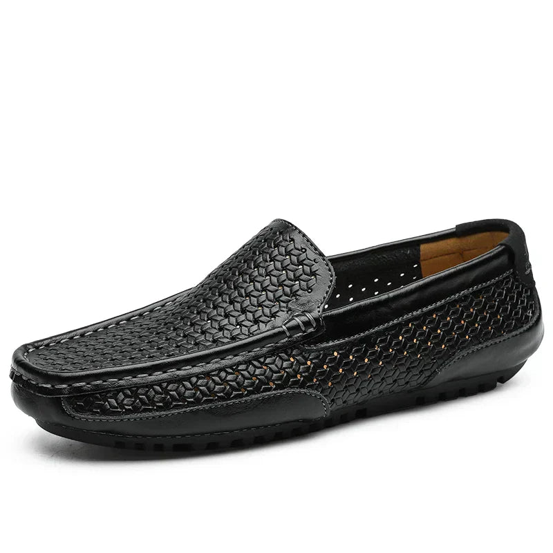 Loafers Perforated Genuine Leather Slip On
