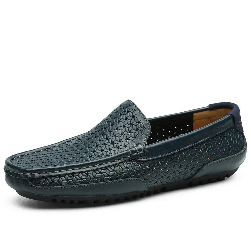 Loafers Perforated Genuine Leather Slip On