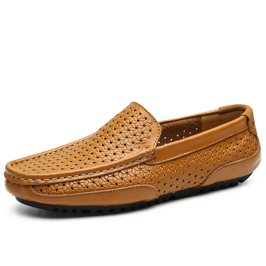 Loafers Perforated Genuine Leather Slip On
