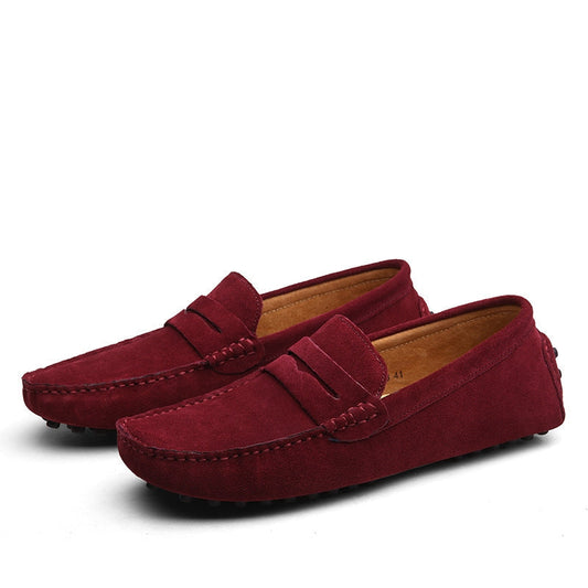 Loafers Slip On Suede With Cushioned Insole