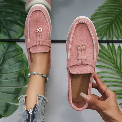 Loafers Suede Tassel Moc Toe Soft Lined