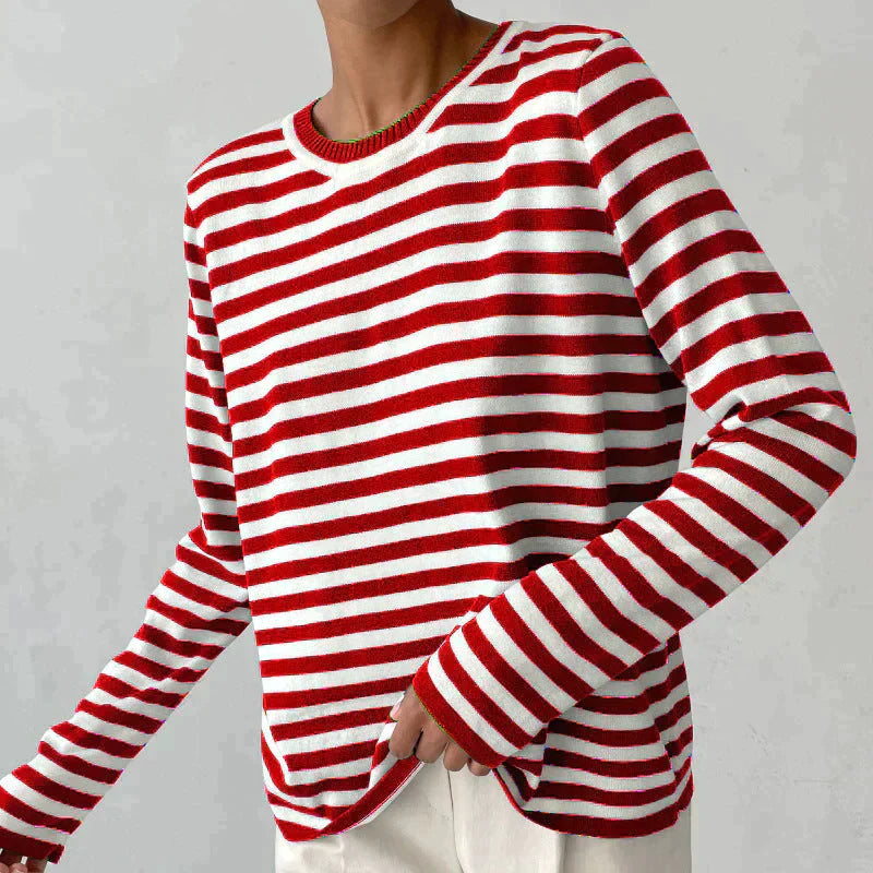 Long Sleeve Top Women Organic Cotton Crewneck