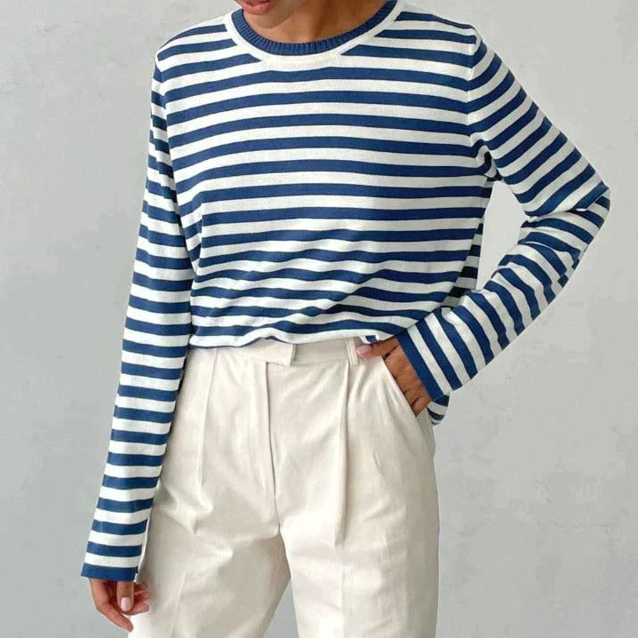 Long Sleeve Top Women Organic Cotton Crewneck