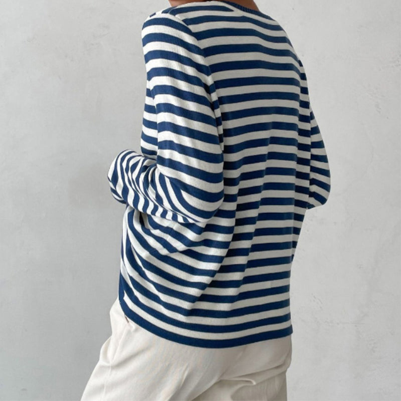 Long Sleeve Top Women Organic Cotton Crewneck