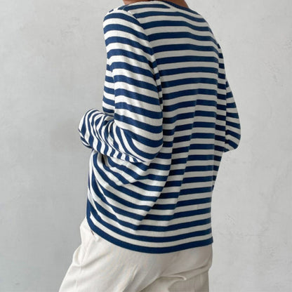 Long Sleeve Top Women Organic Cotton Crewneck