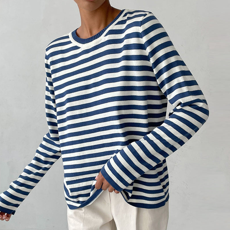 Long Sleeve Top Women Organic Cotton Crewneck