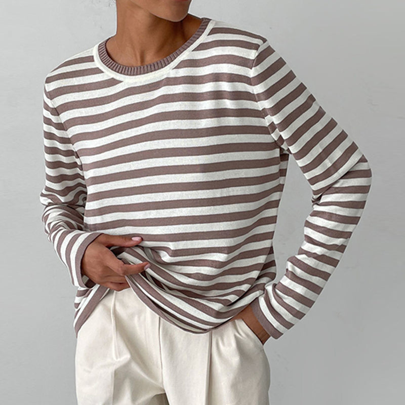 Long Sleeve Top Women Organic Cotton Crewneck