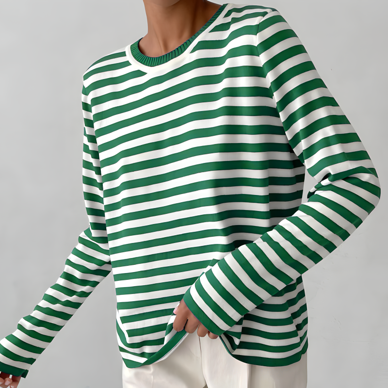 Long Sleeve Top Women Organic Cotton Crewneck