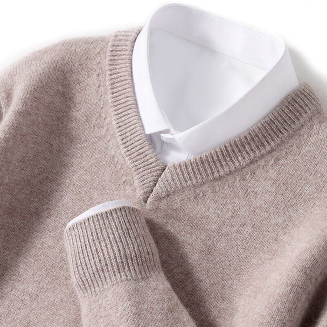 Merino V Neck Sweater Tailored Fit