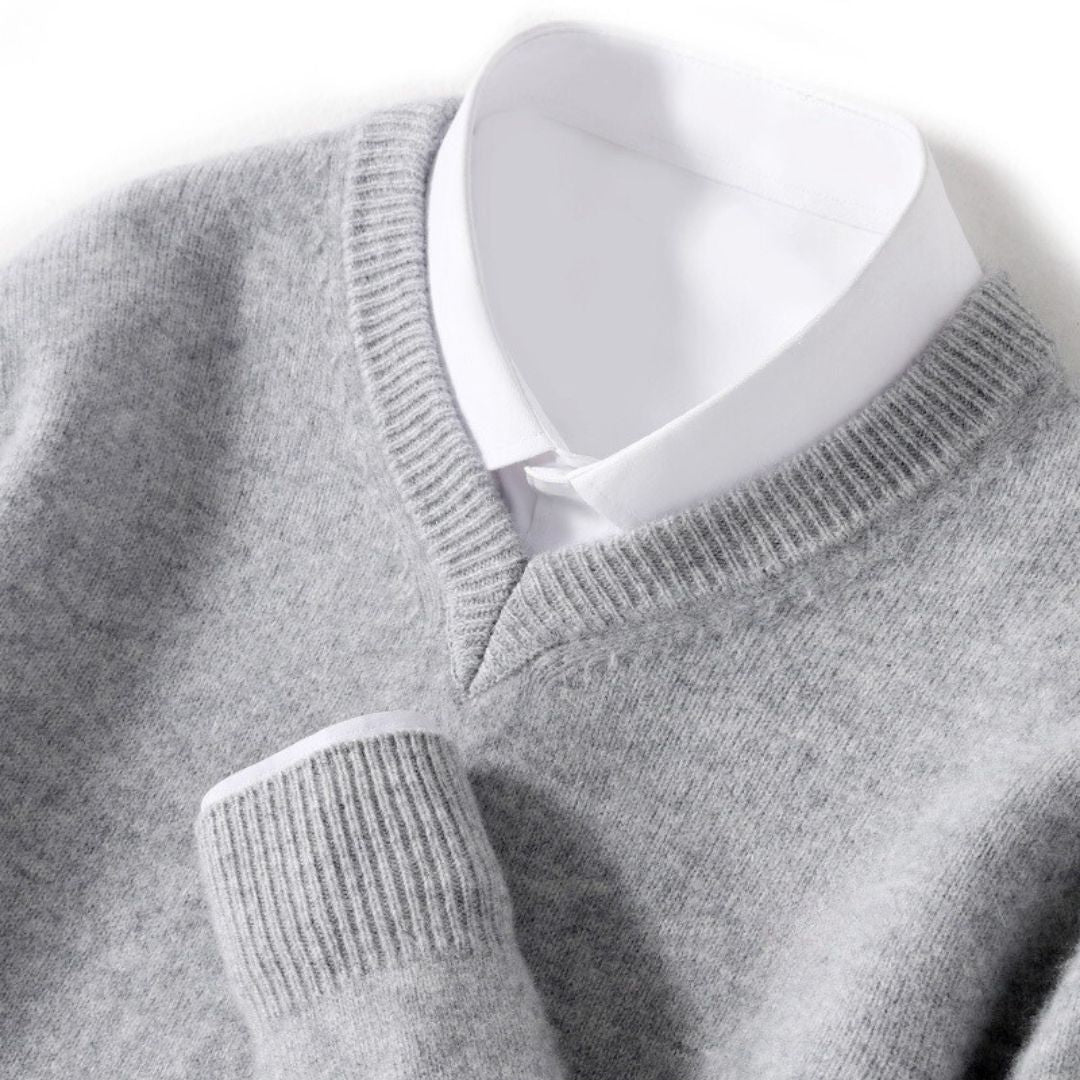Merino V Neck Sweater Tailored Fit