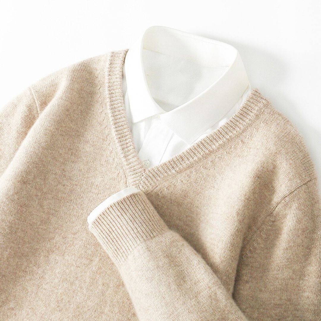 Merino V Neck Sweater Tailored Fit