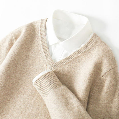 Merino V Neck Sweater Tailored Fit
