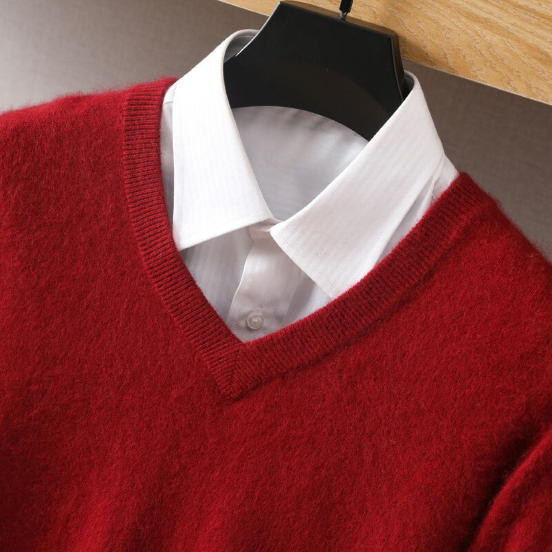 Merino V Neck Sweater Tailored Fit