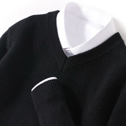 Merino V Neck Sweater Tailored Fit