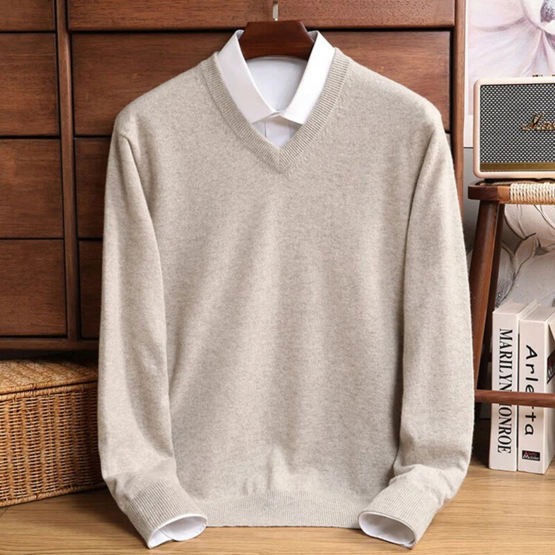 Merino V Neck Sweater Tailored Fit