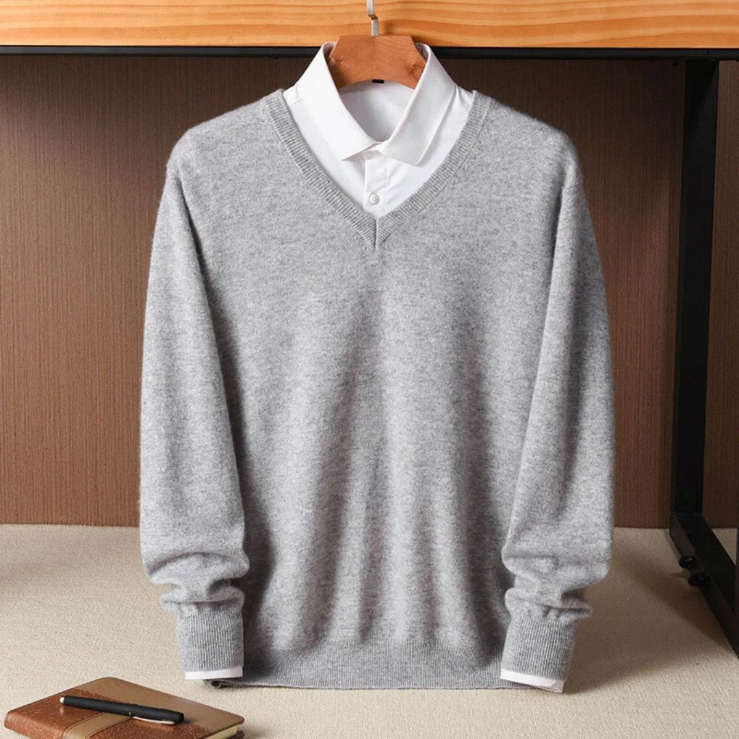 Merino V Neck Sweater Tailored Fit