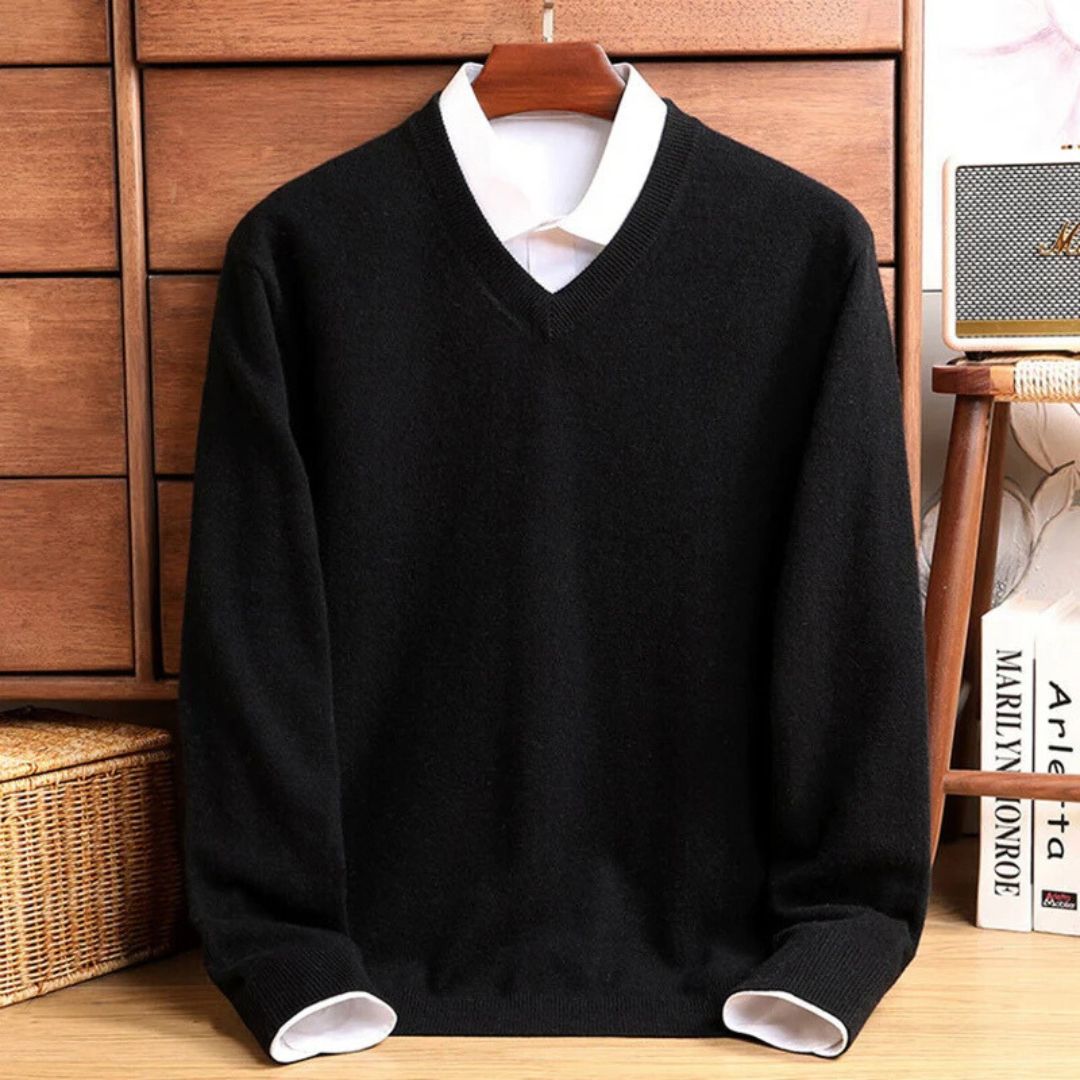 Merino V Neck Sweater Tailored Fit