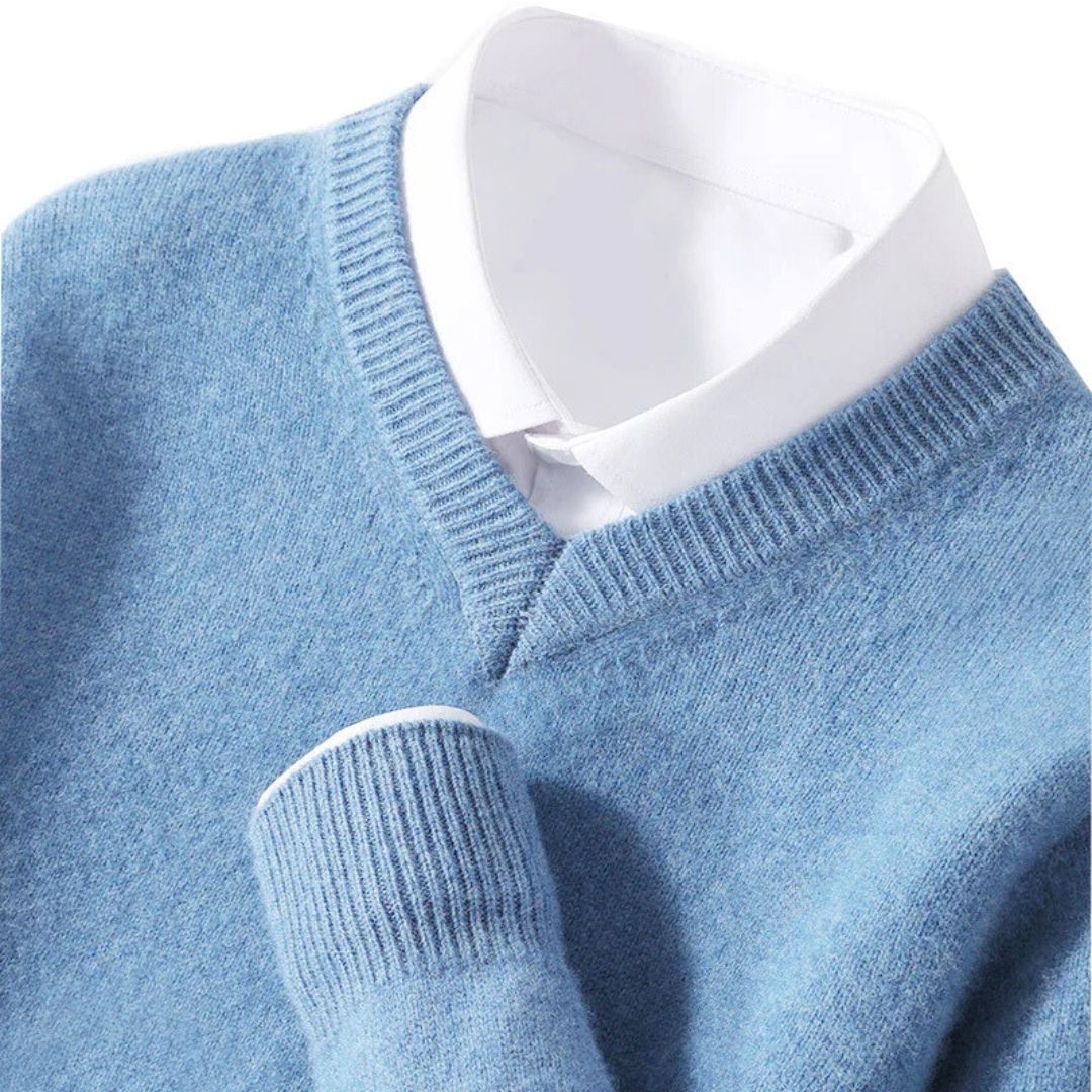 Merino V Neck Sweater Tailored Fit